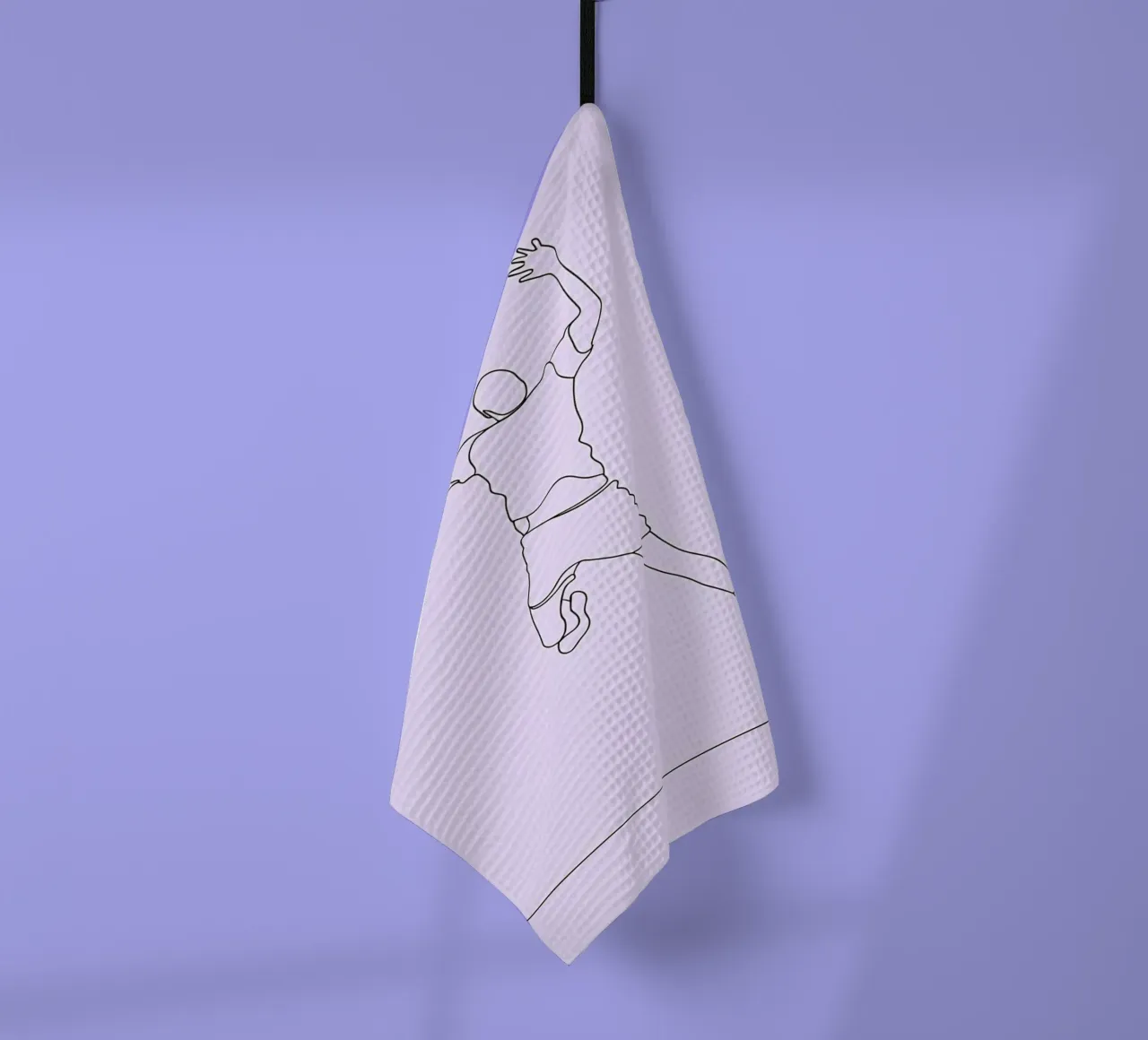 Pallamano - Line art minimalista canovaccio da cucina da Viv Line Art