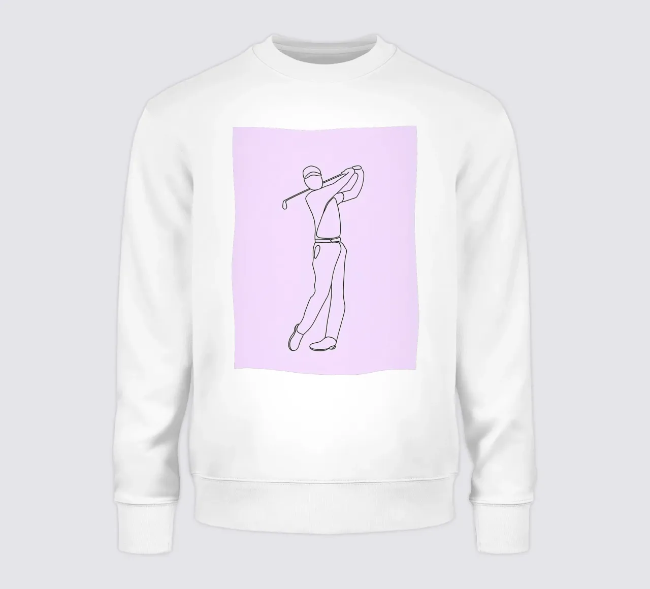 Golfer Minimalist Line Art sweatshirt by Viv Line Art