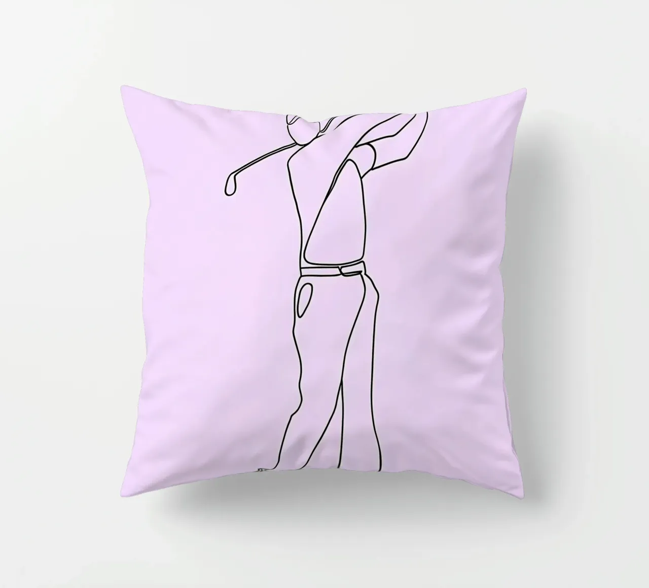 Line art minimalista del golfista cuscino da Viv Line Art