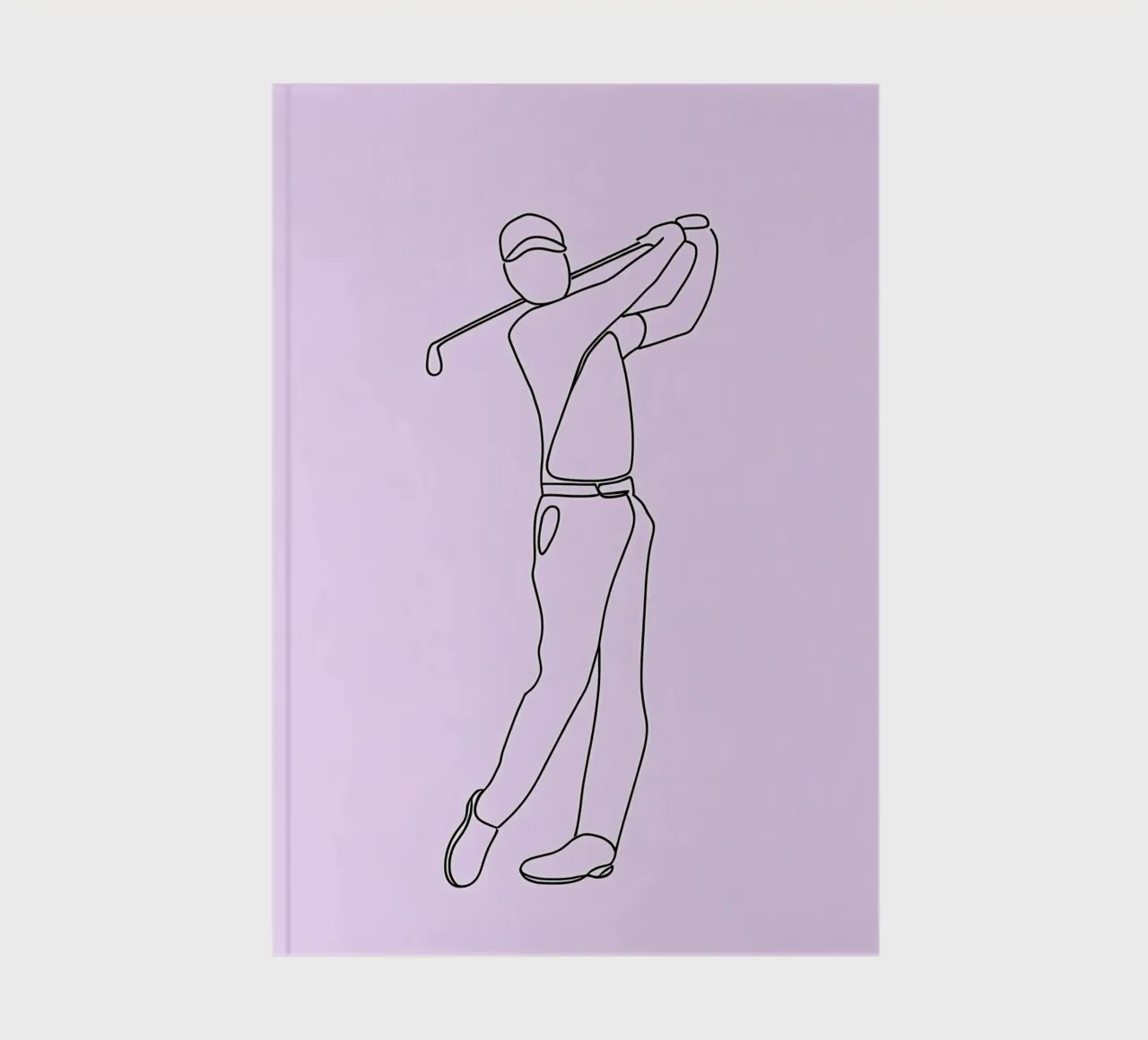 Golfer Minimalist Line Art notebook by Viv Line Art