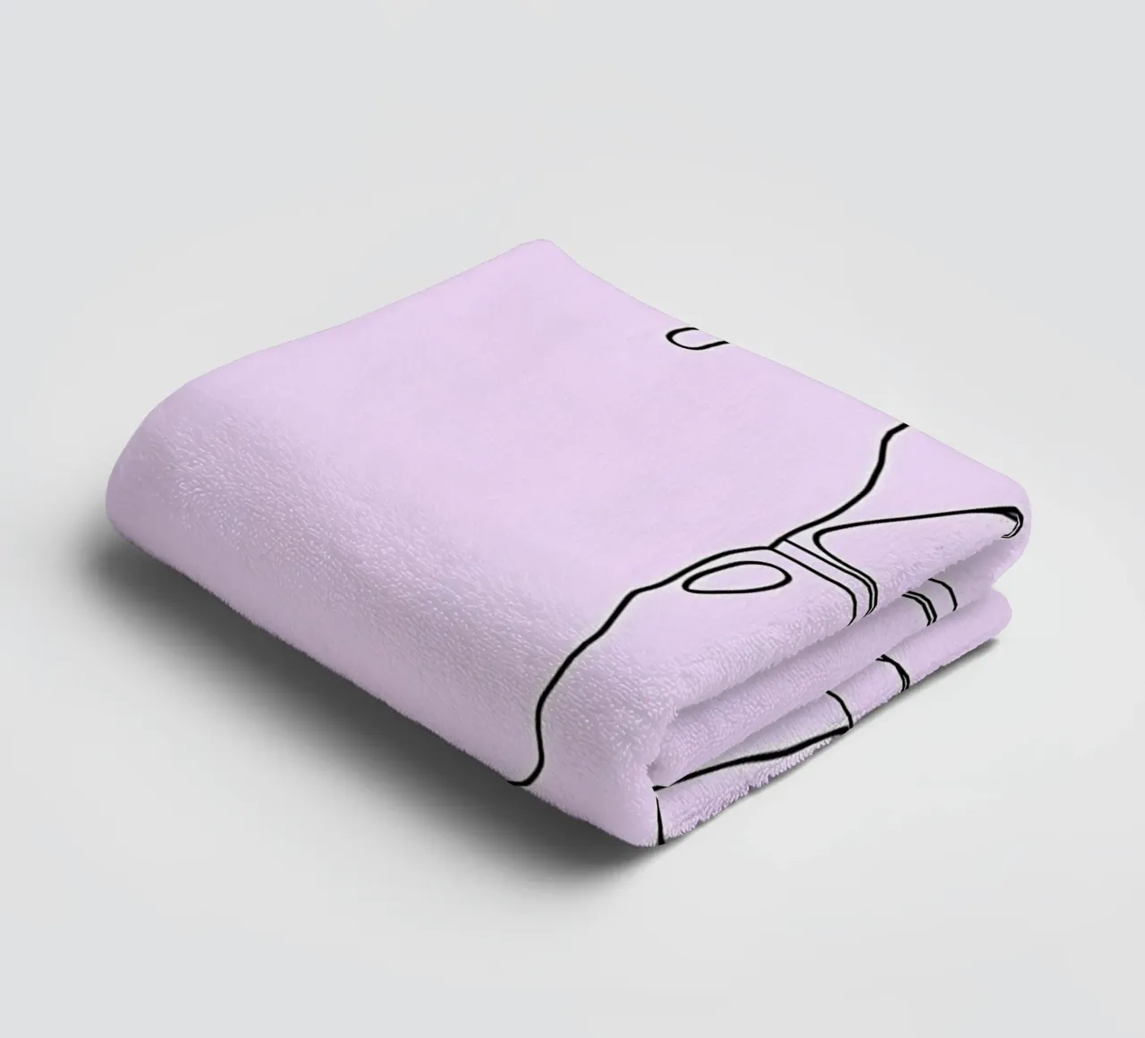 Golfer Minimalist Line Art towel by Viv Line Art