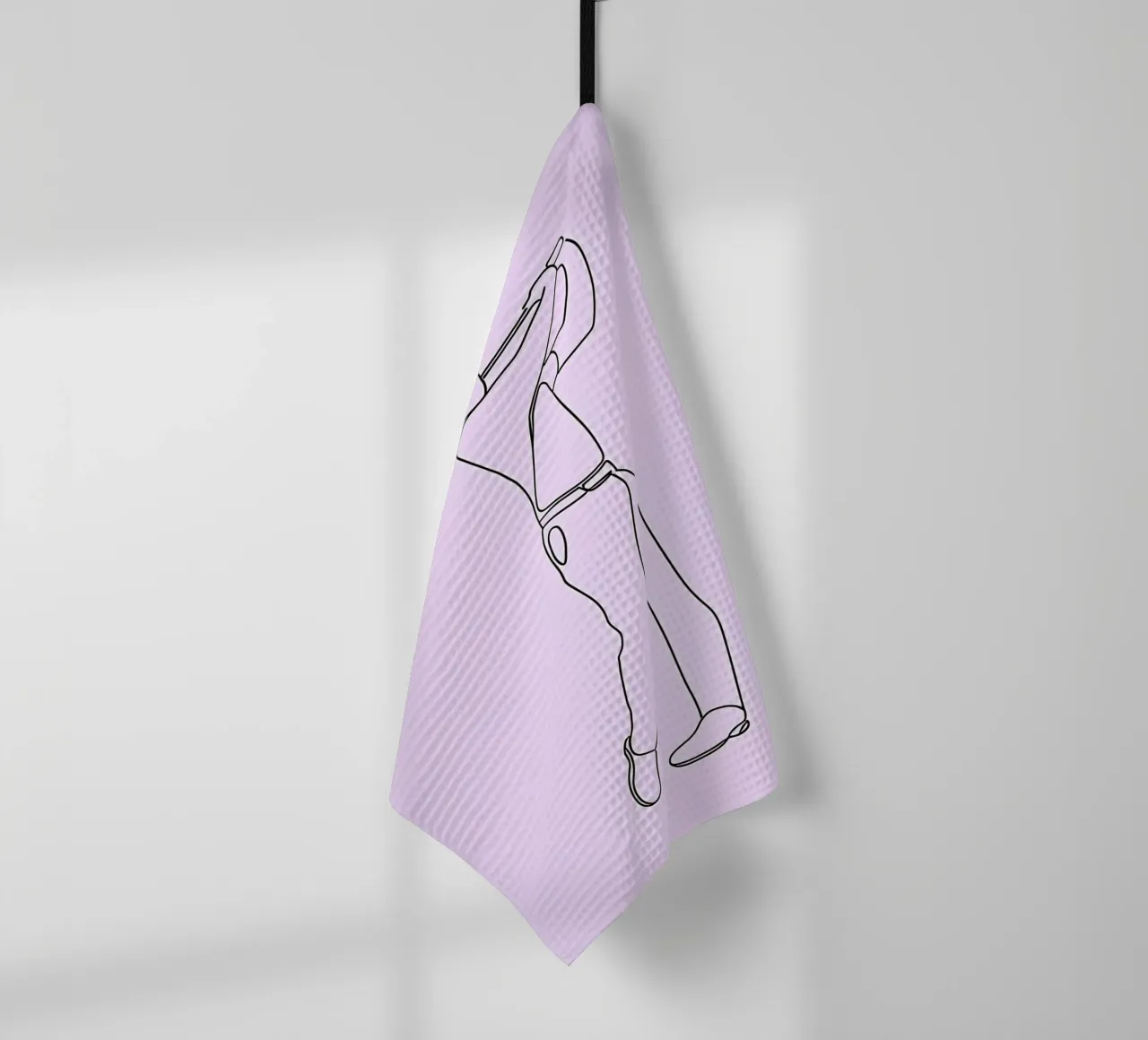 Golfer Minimalist Line Art torchon de Viv Line Art