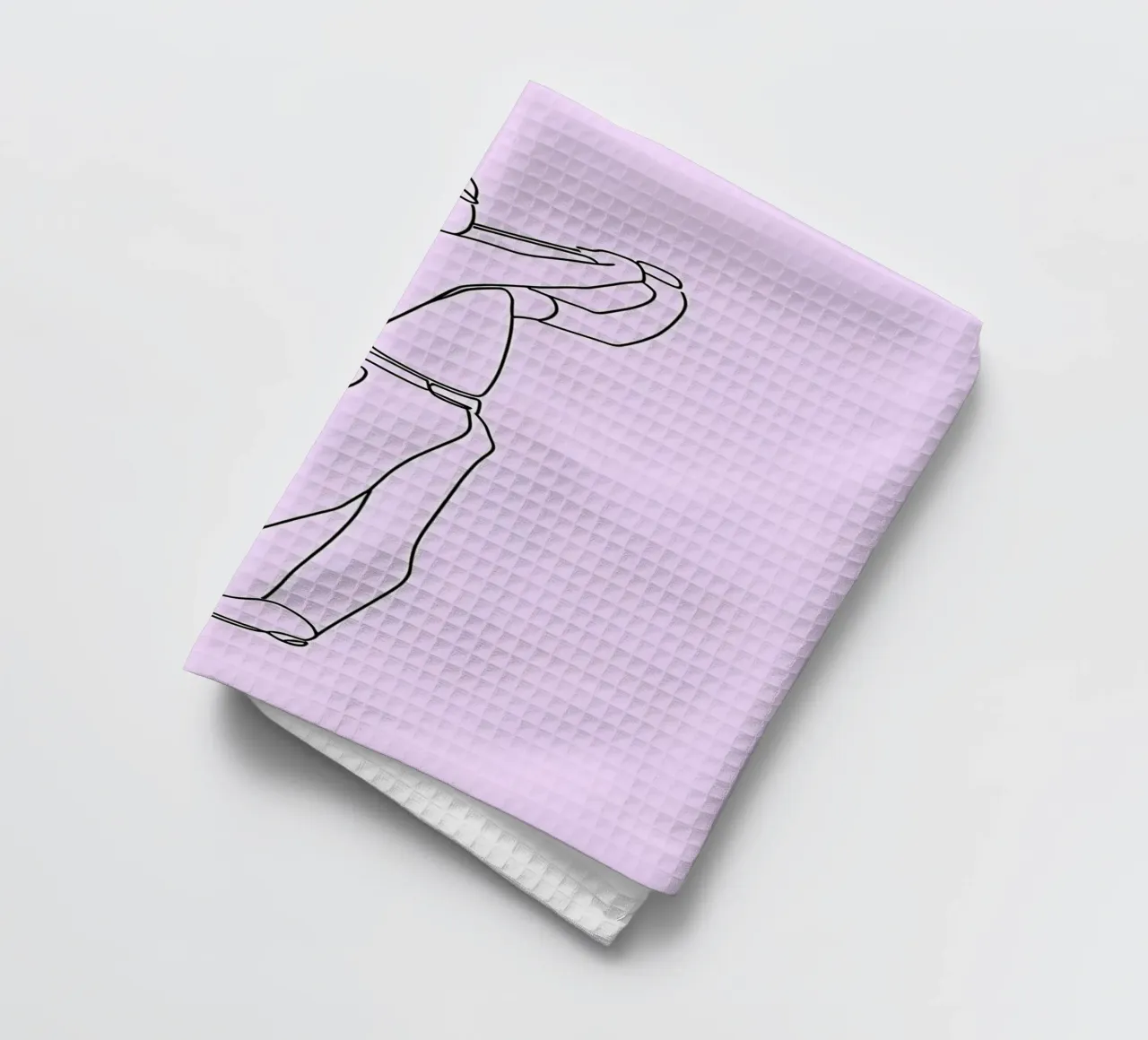 Golfer Minimalist Line Art torchon de Viv Line Art