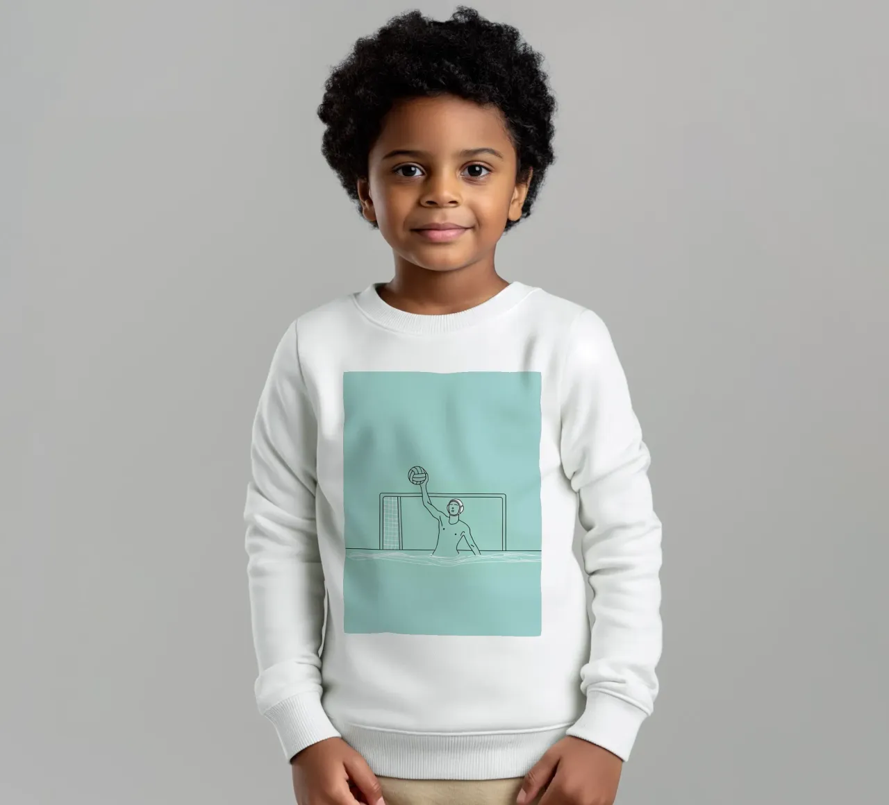 Sport acquatici - Line art minimalista felpa bambino da Viv Line Art