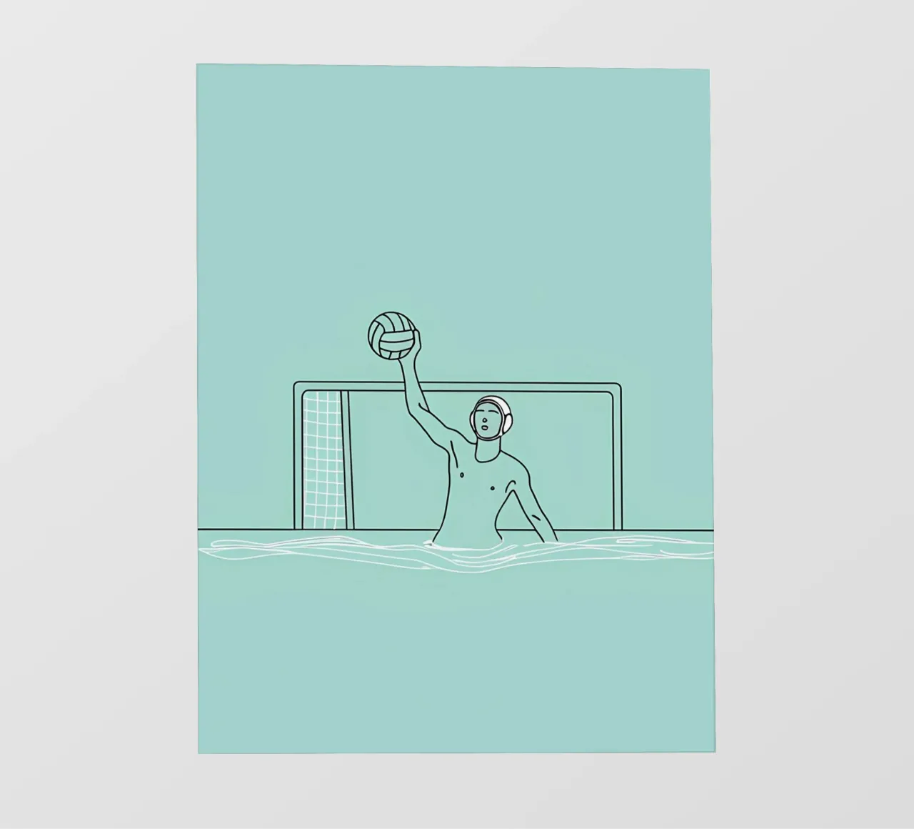 Sport acquatici - Line art minimalista telo in pvc da Viv Line Art