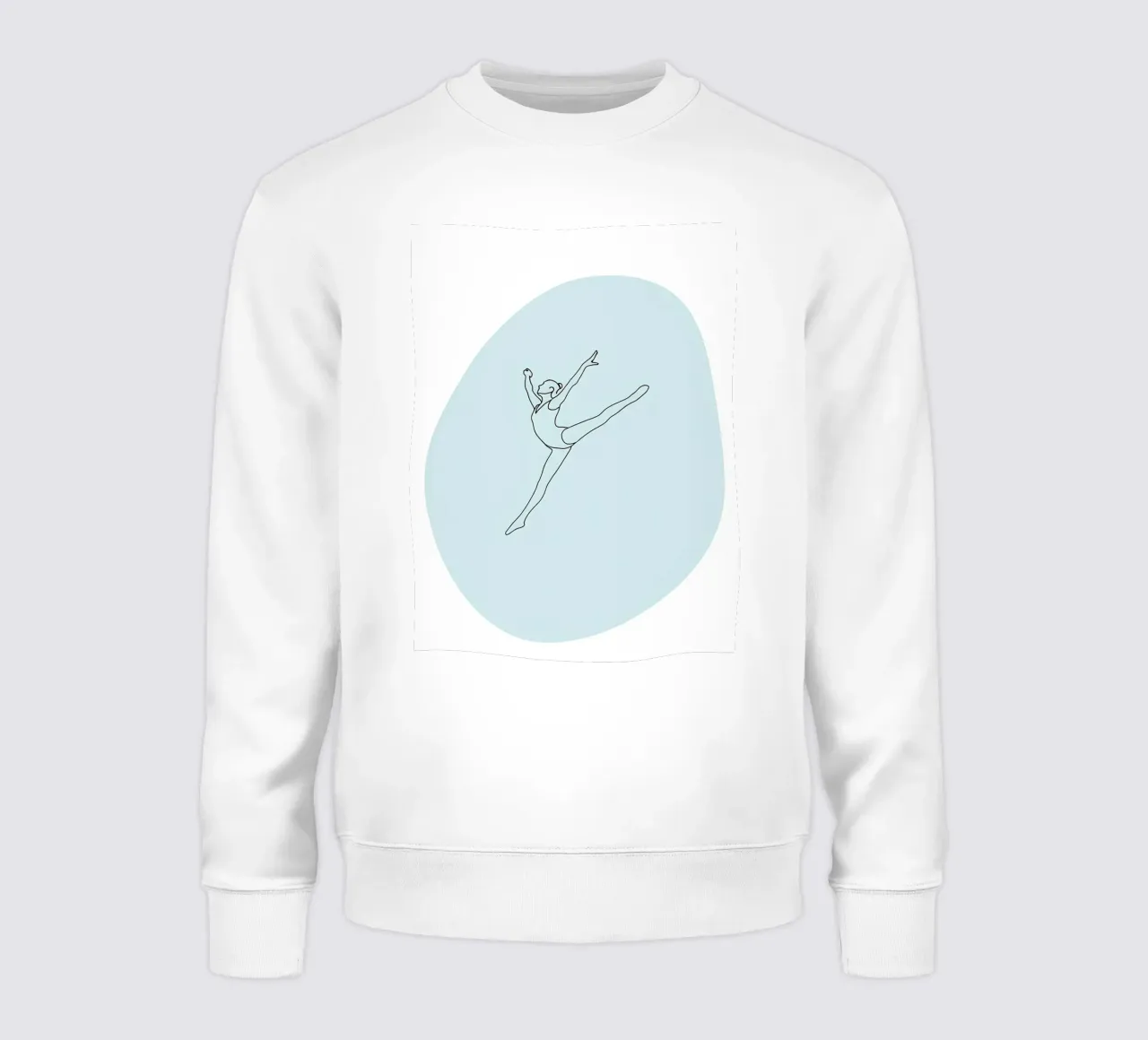 Ballerina di danza classica Line Art minimalista felpa da Viv Line Art