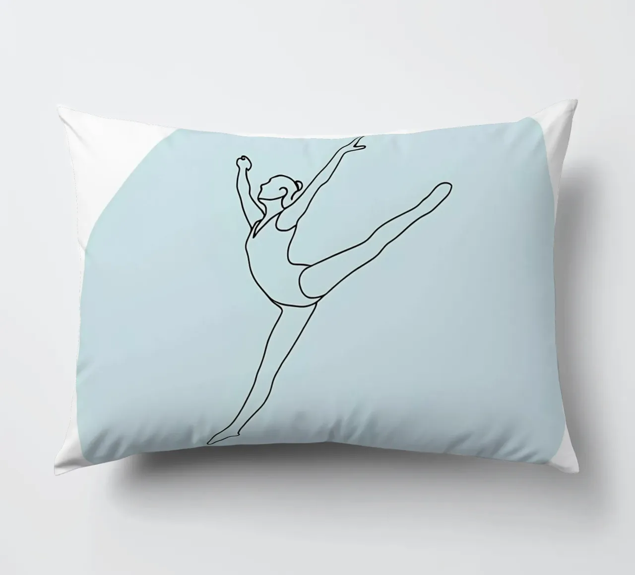 Ballerina di danza classica Line Art minimalista cuscino da Viv Line Art
