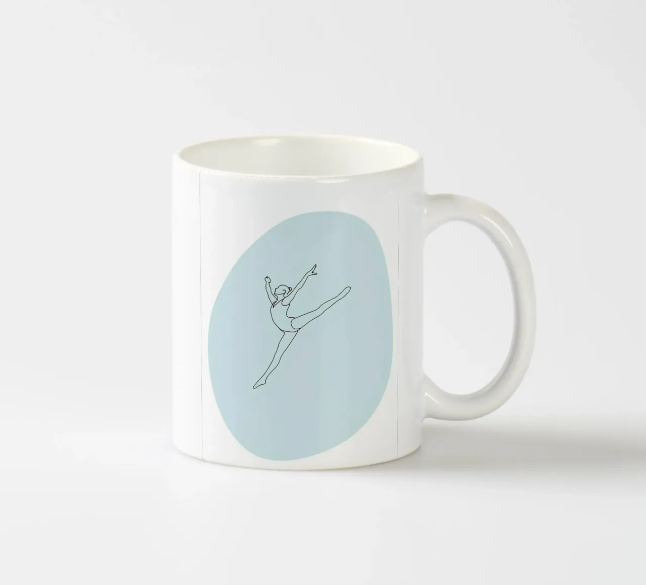 Ballerina di danza classica Line Art minimalista tazza in ceramica da Viv Line Art