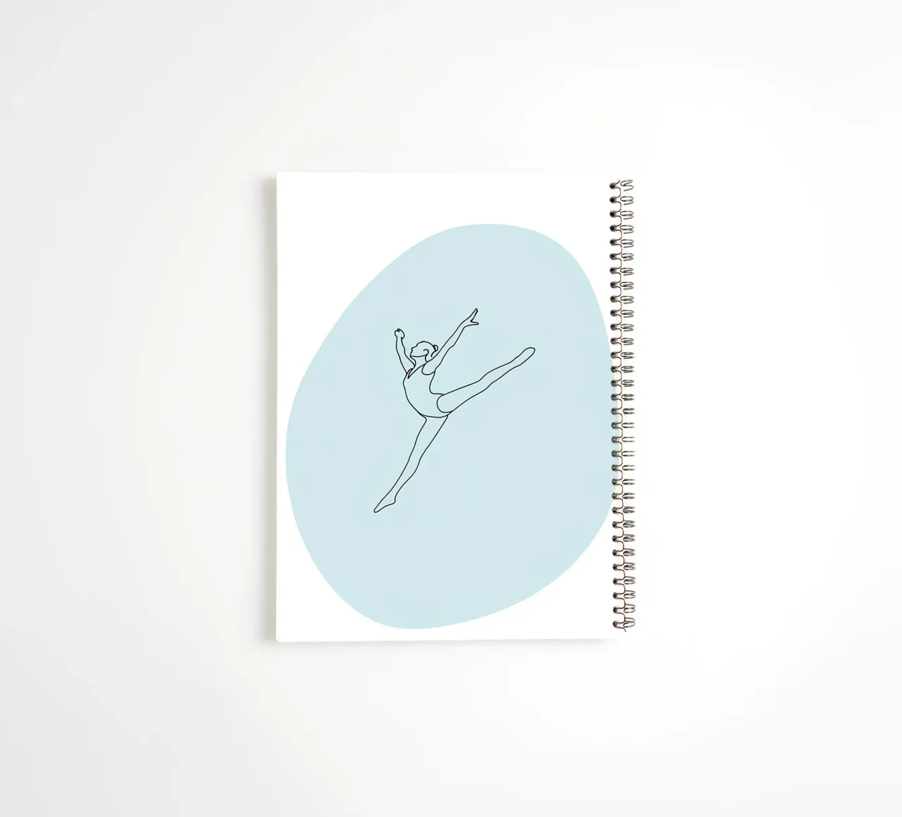 Ballet Dancer Minimalist Line Art spiral notebook by Viv Line Art