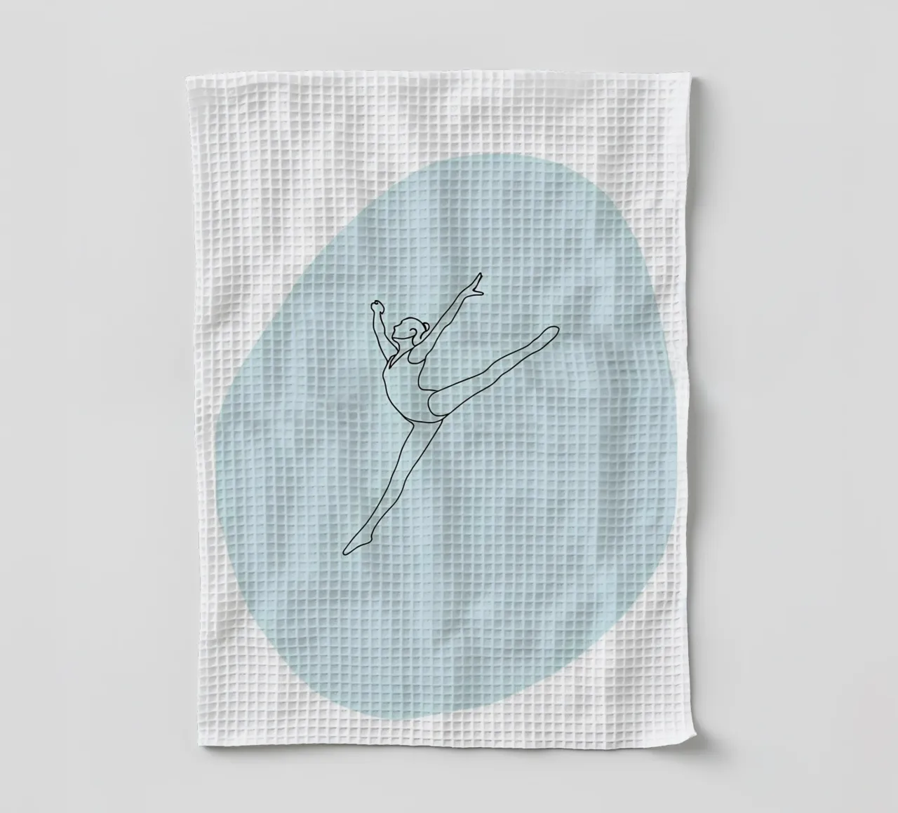 Ballerina di danza classica Line Art minimalista canovaccio da cucina da Viv Line Art