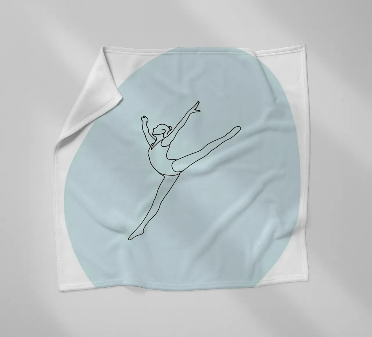 Ballet Dancer Minimalist Line Art Fleecedecke von Viv Line Art