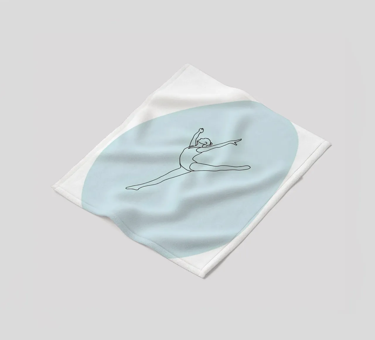 Ballet Dancer Minimalist Line Art Fleecedecke von Viv Line Art