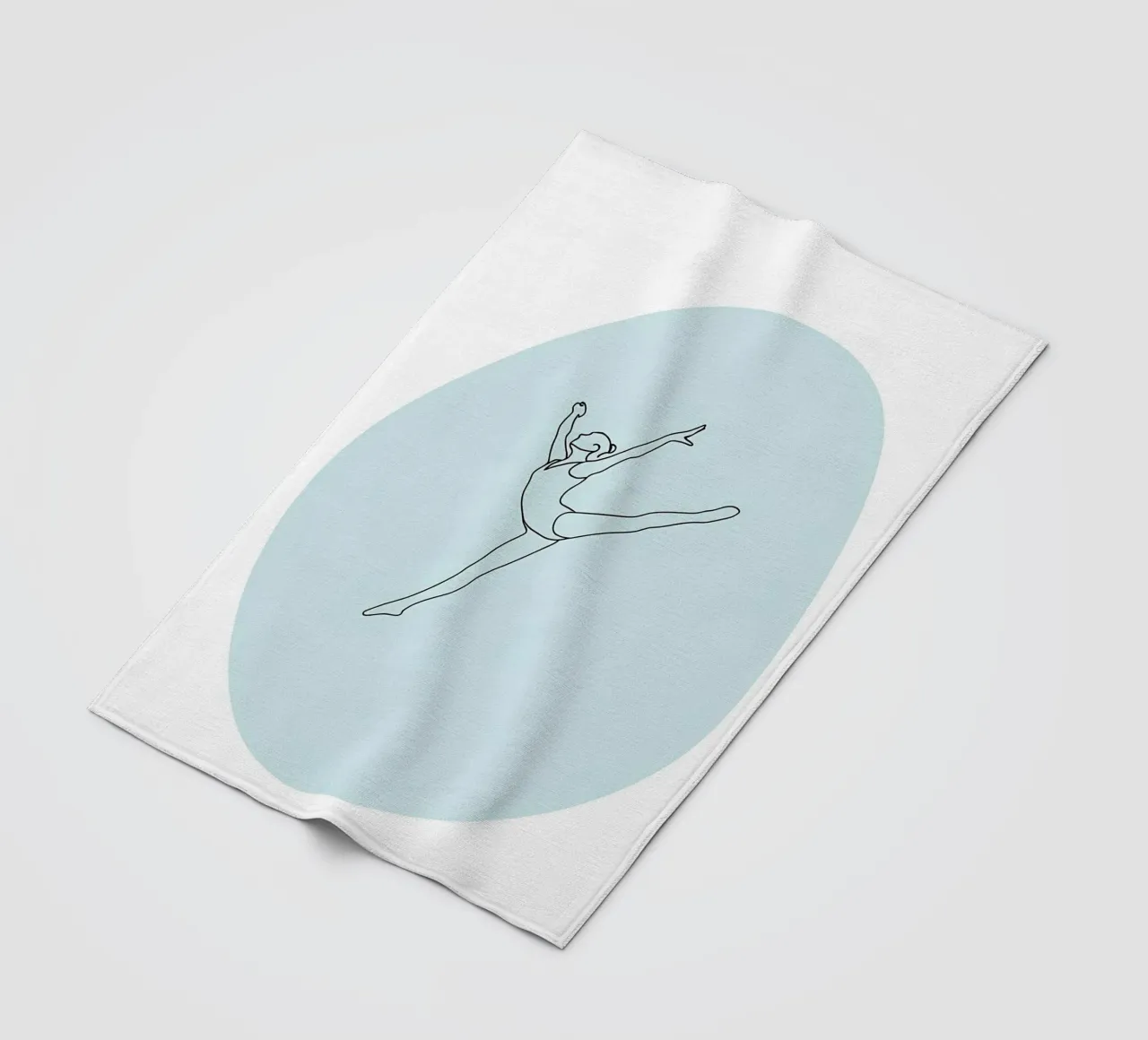 Ballet Dancer Minimalist Line Art Fleecedecke von Viv Line Art