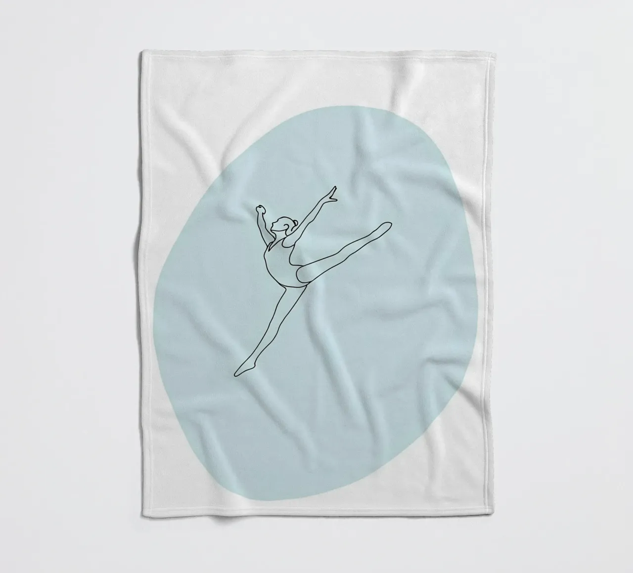 Ballet Dancer Minimalist Line Art Fleecedecke von Viv Line Art