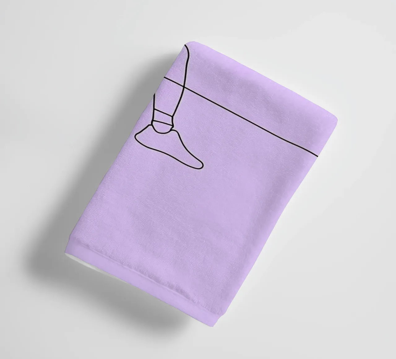 Table Tennis Player Minimalist Line Art towel by Viv Line Art