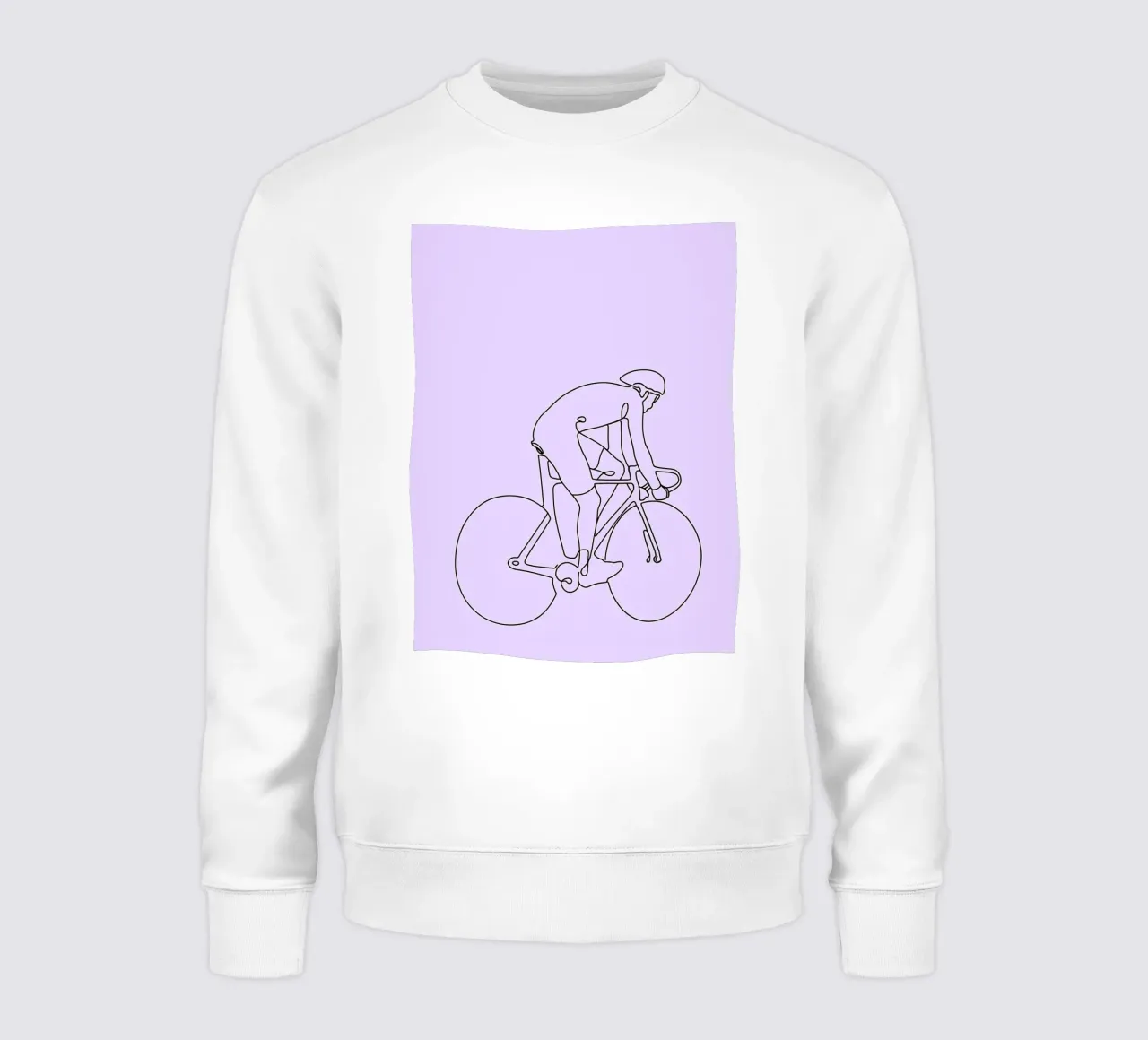 Line art ciclista minimalista felpa da Viv Line Art