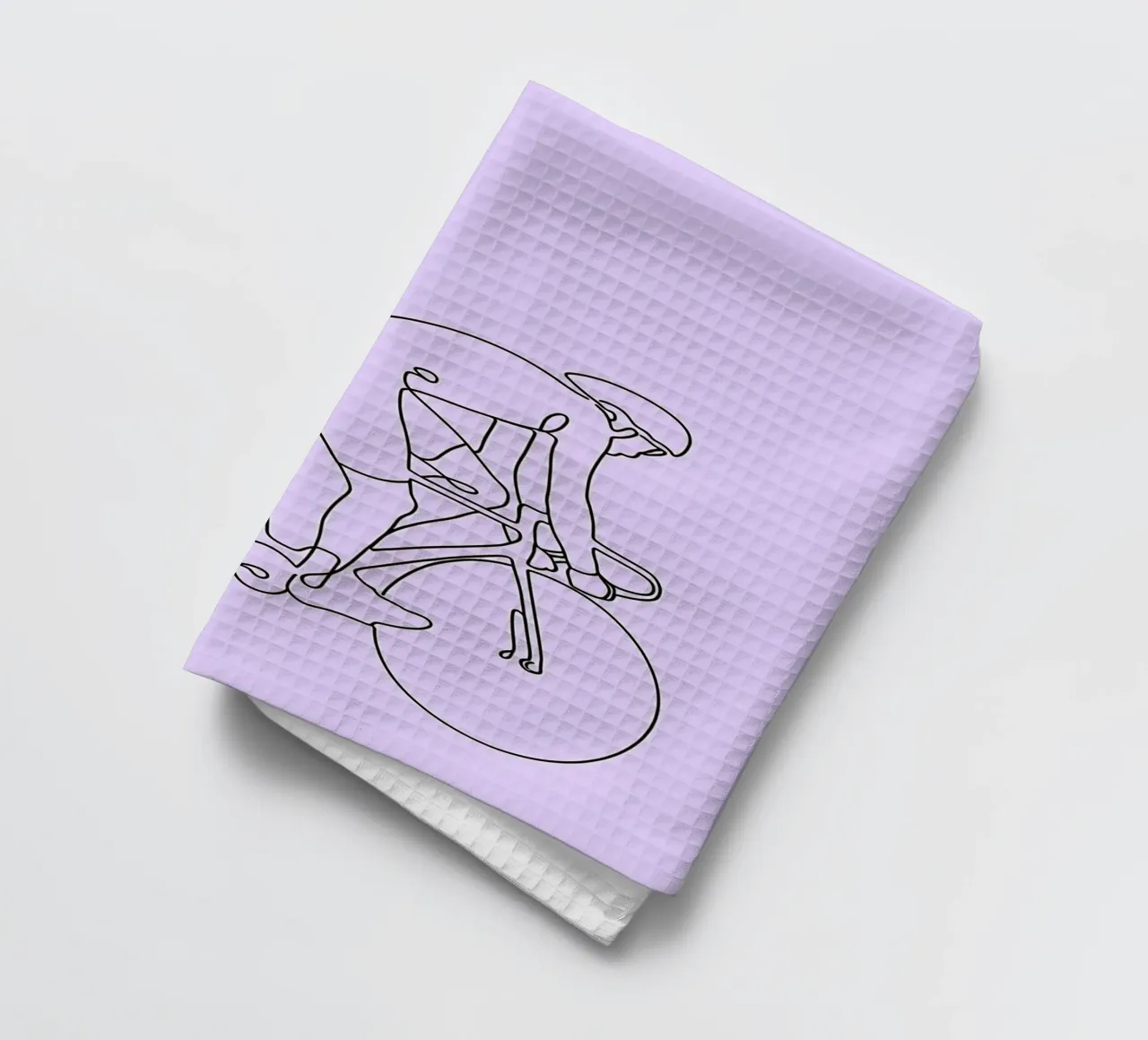 Cyclist Minimalist Line Art torchon de Viv Line Art