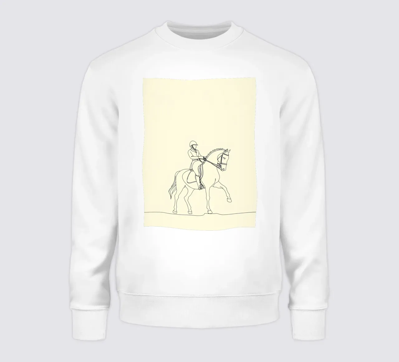 Line art equestre minimalista felpa da Viv Line Art