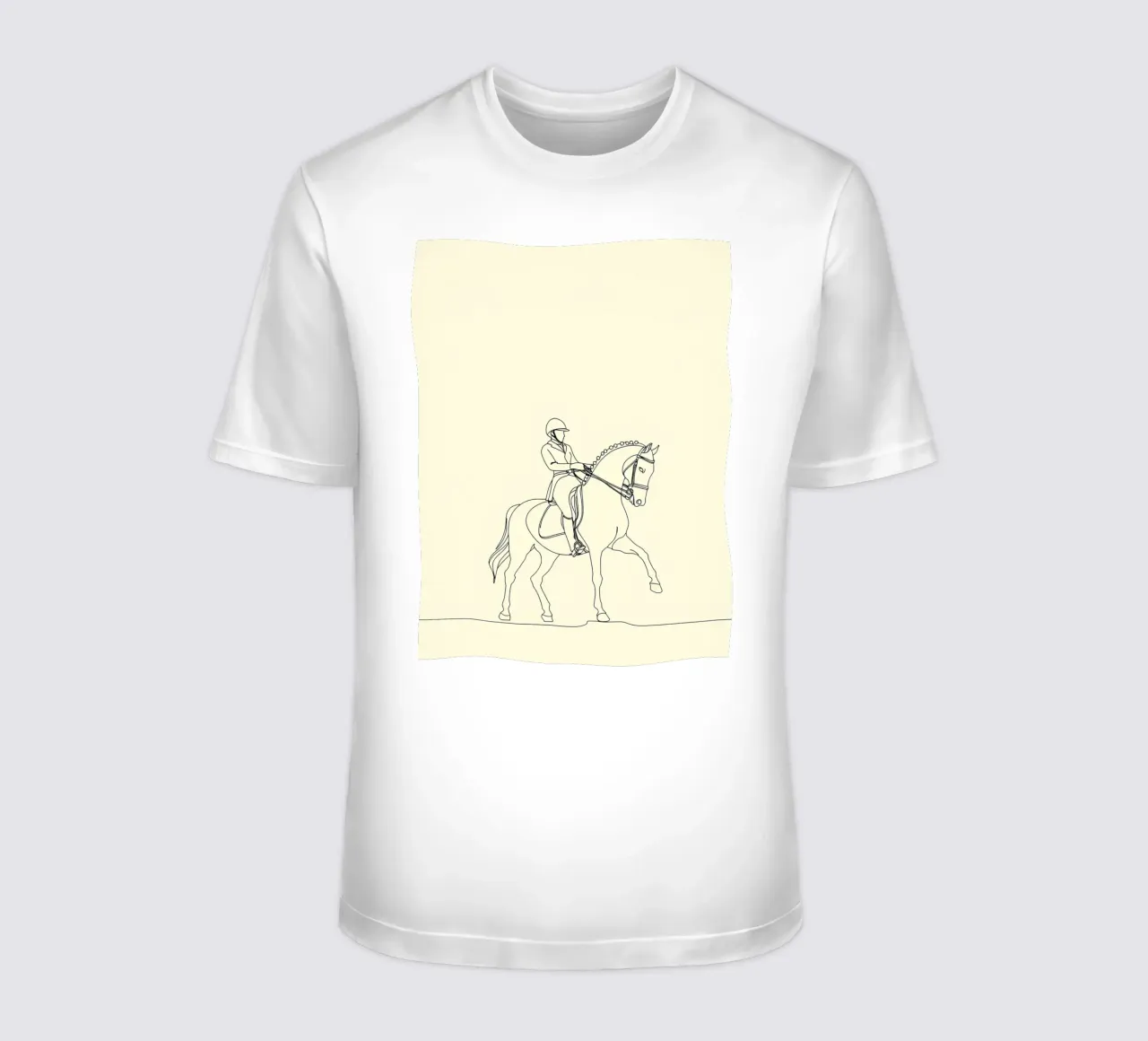 Dessin au trait équestre minimaliste t-shirt de Viv Line Art