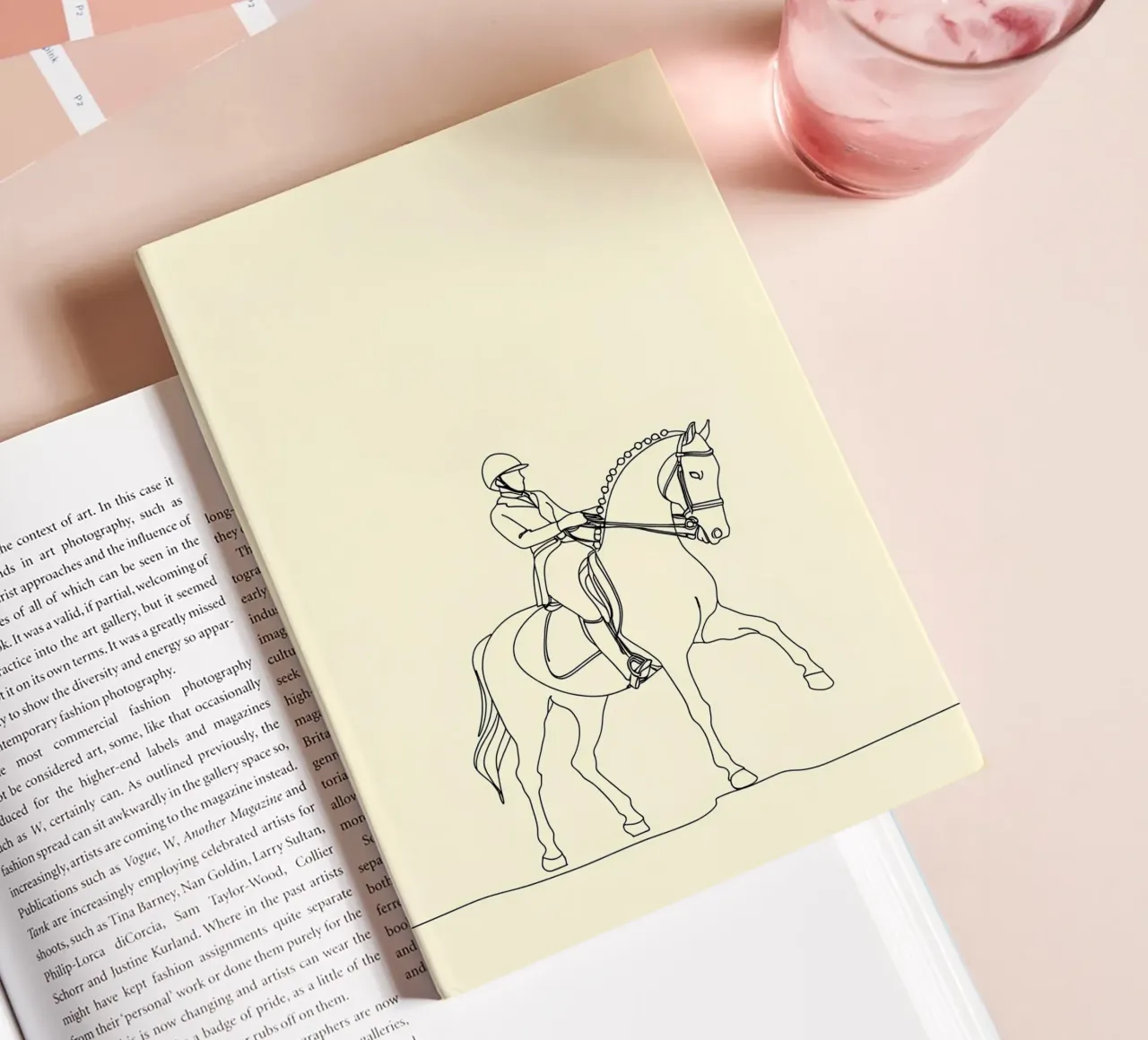 Equestrian Minimalist Line Art notebook by Viv Line Art