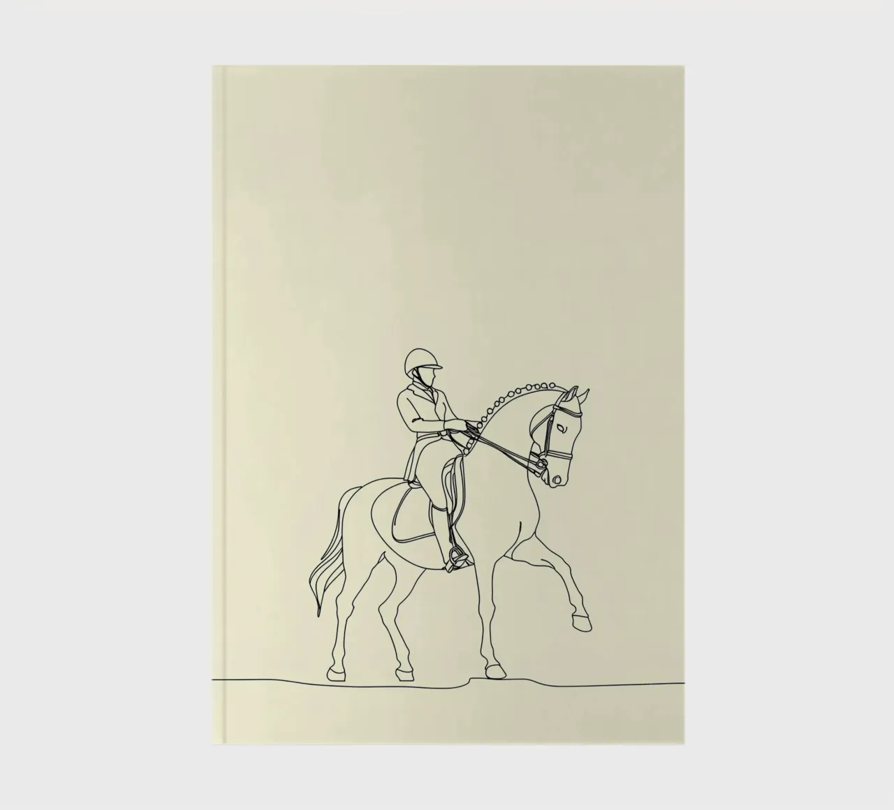 Equestrian Minimalist Line Art notebook by Viv Line Art