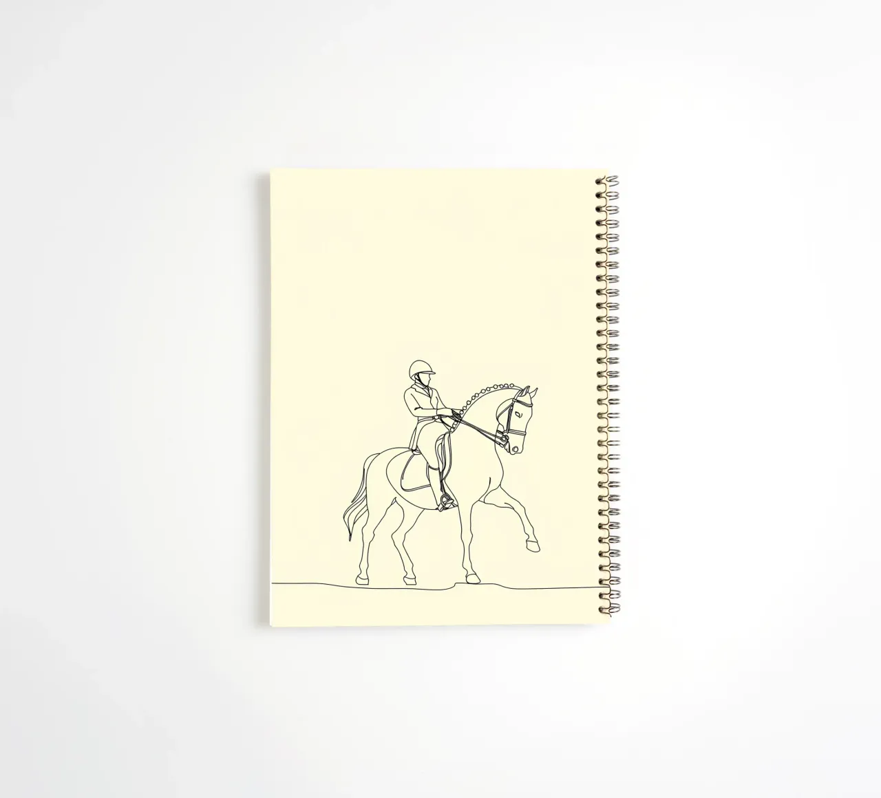 Equestrian Minimalist Line Art spiral notebook by Viv Line Art