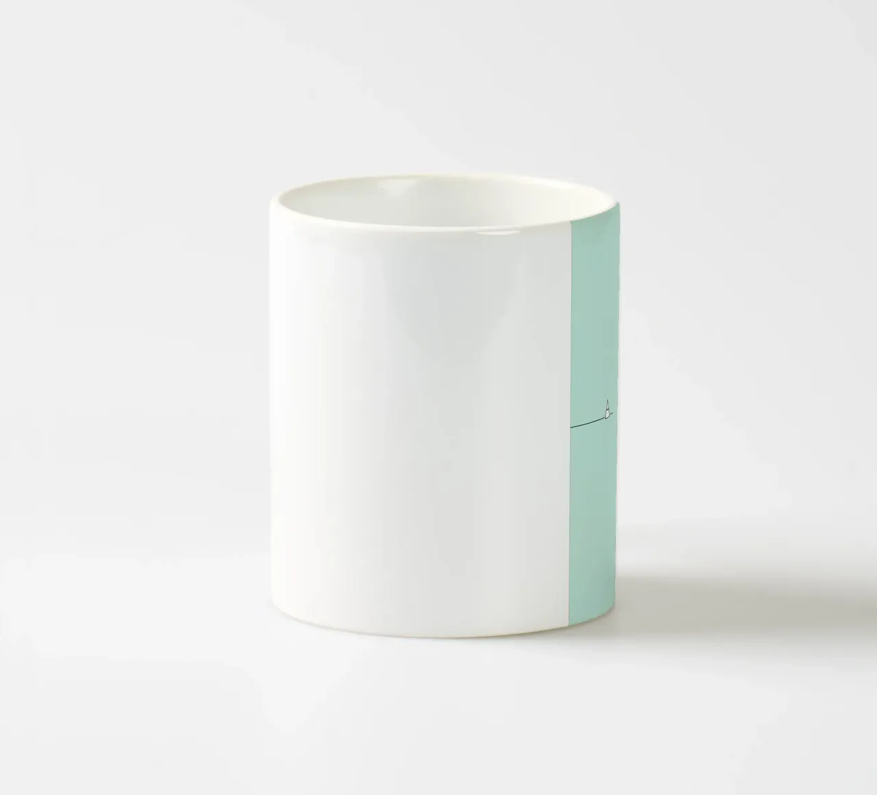 Sciatore Line Art minimalista tazza in ceramica da Viv Line Art