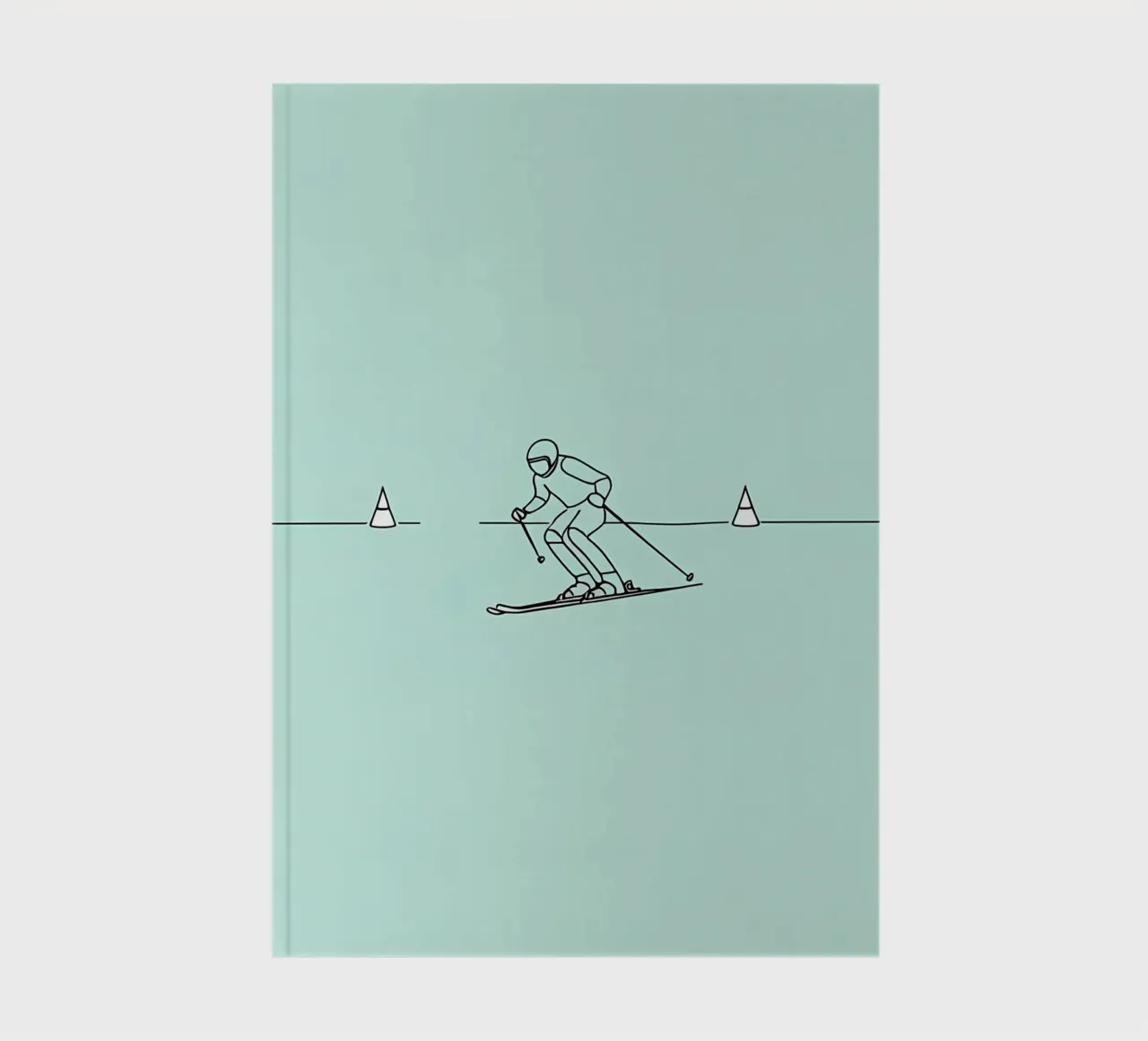 Skier Minimalist Line Art notebook by Viv Line Art