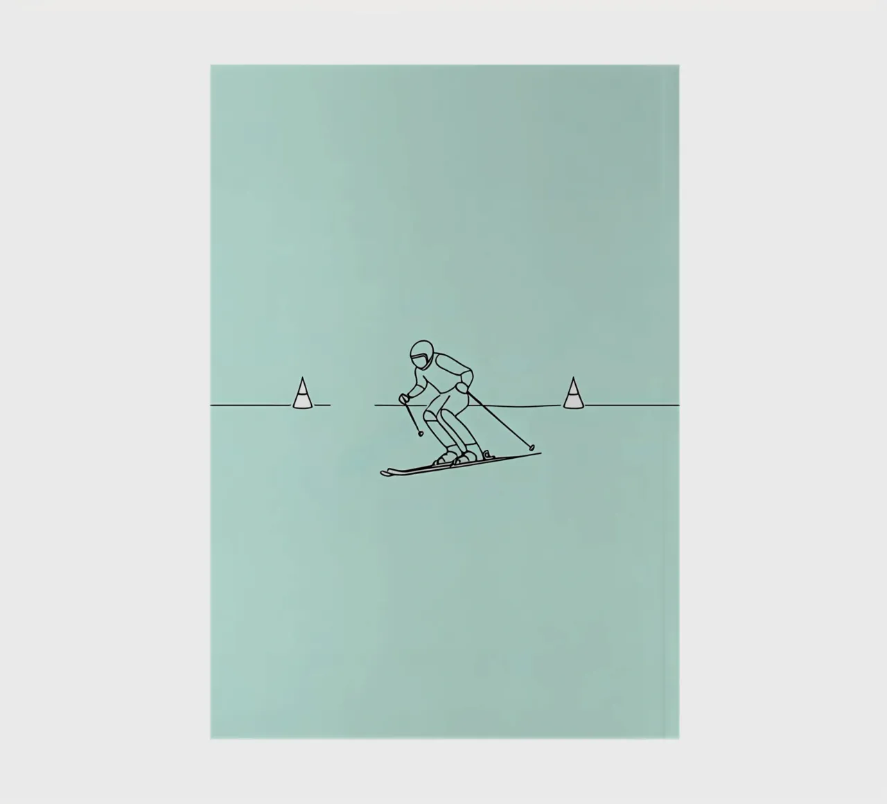 Skier Minimalist Line Art notebook by Viv Line Art