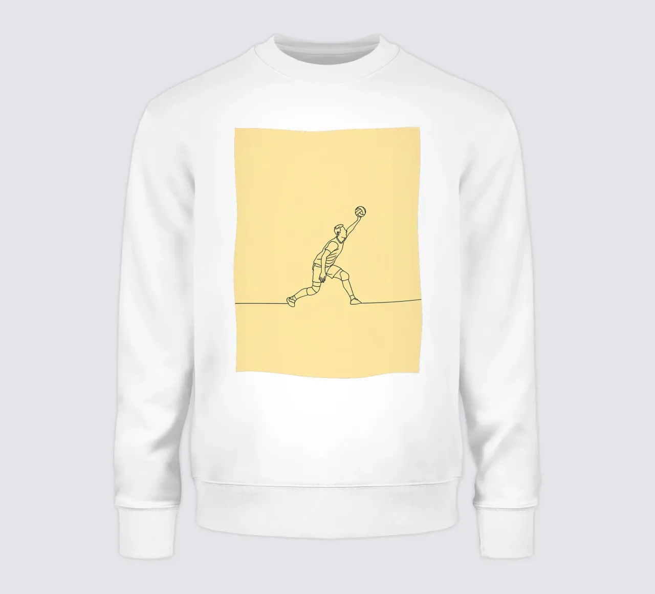 Giocatore di pallavolo Line Art minimalista felpa da Viv Line Art