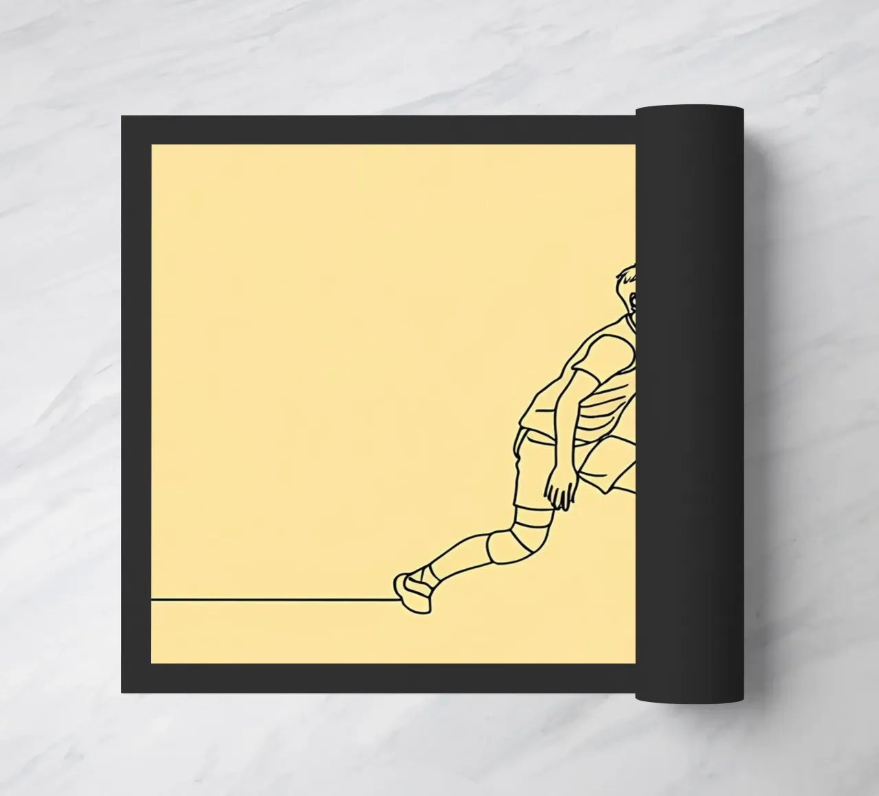 Giocatore di pallavolo Line Art minimalista zerbino da Viv Line Art
