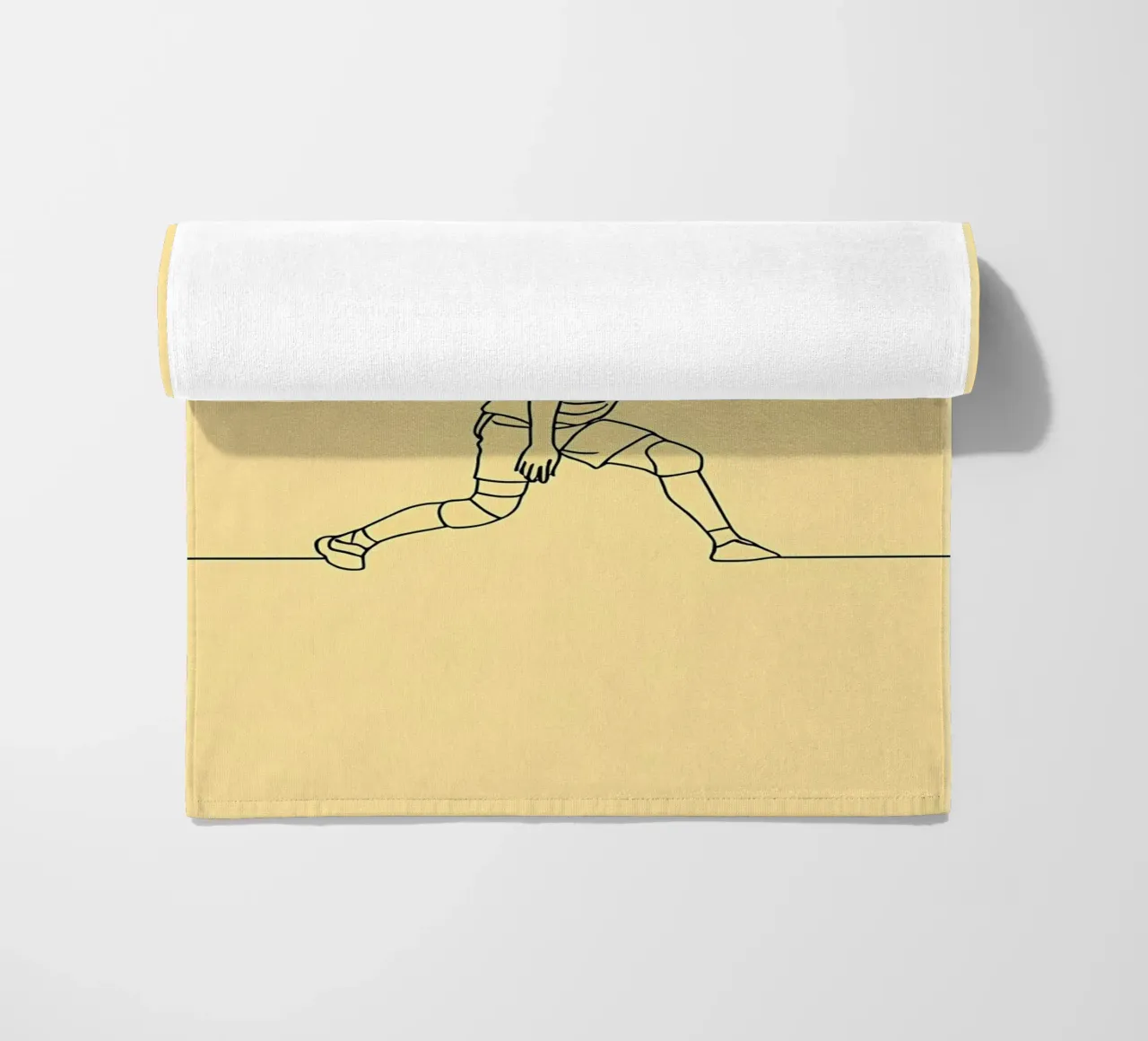 Giocatore di pallavolo Line Art minimalista telo mare da Viv Line Art