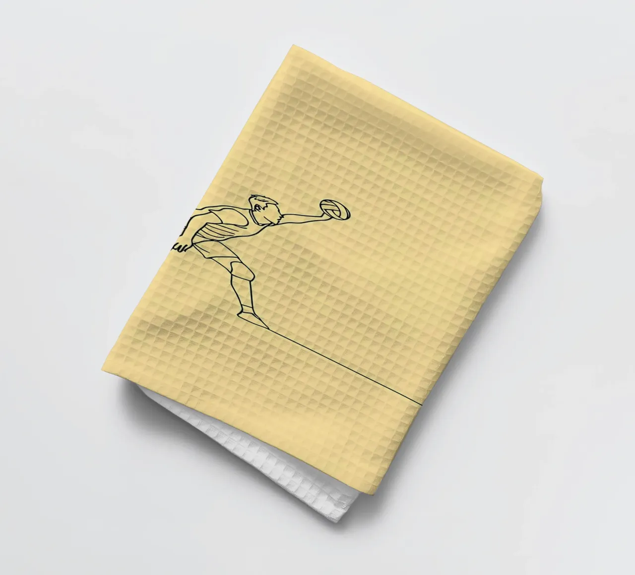 Volleyball Player Minimalist Line Art torchon de Viv Line Art