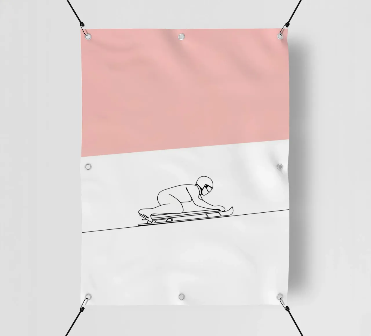 Scheletro corridore Linea d'arte minimalista telo in pvc da Viv Line Art