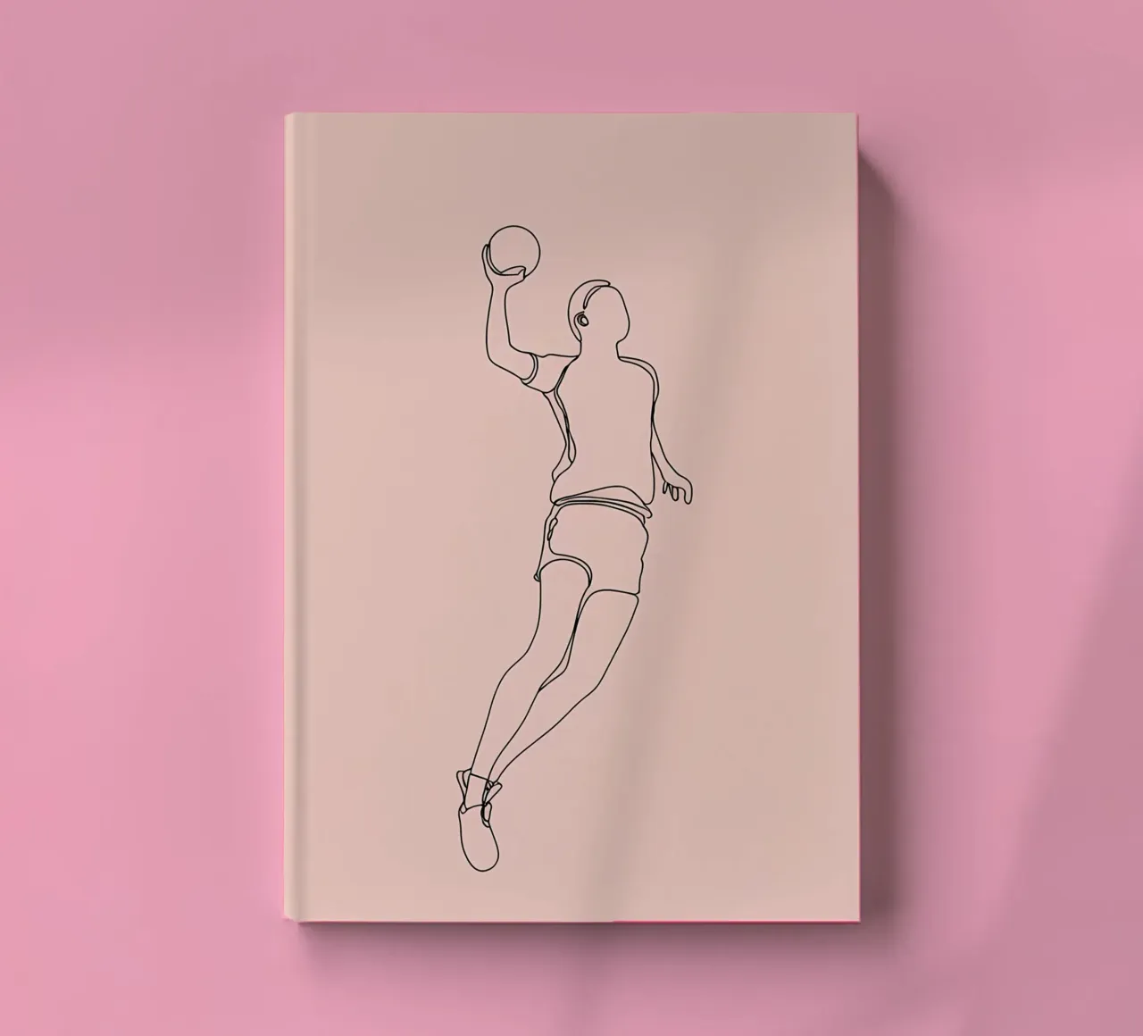 Handball Player Minimalist Line Art notebook by Viv Line Art