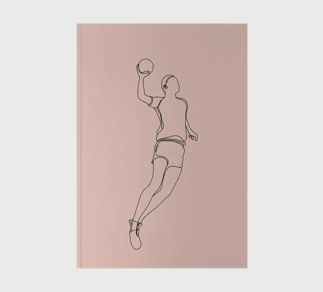 Handball Player Minimalist Line Art notebook by Viv Line Art