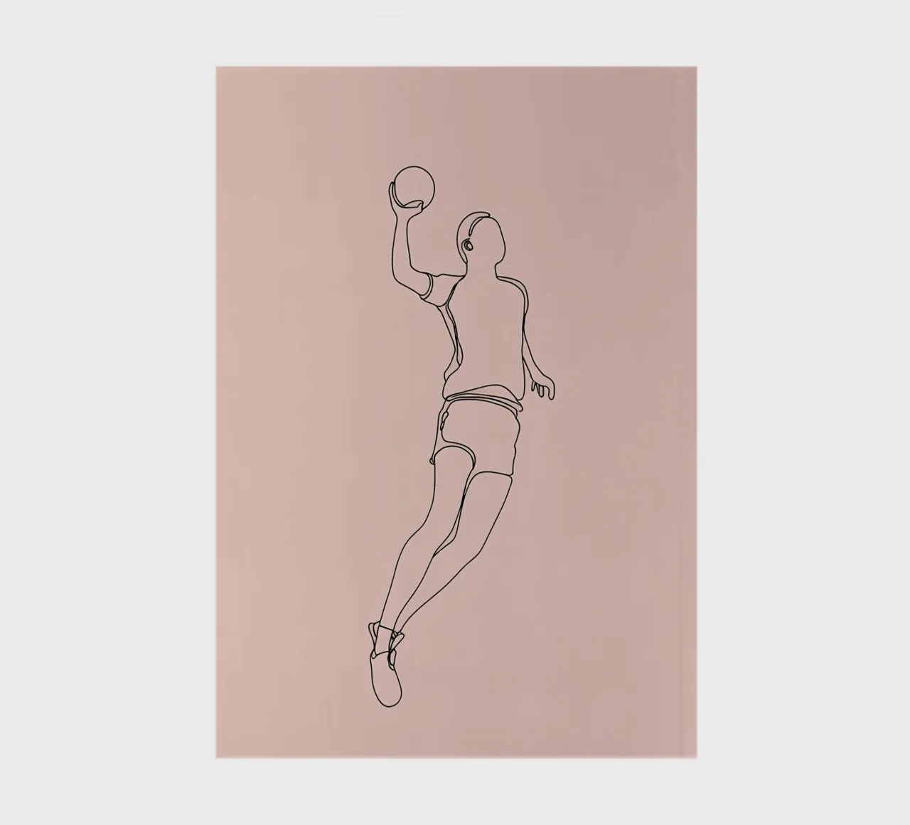 Handball Player Minimalist Line Art notebook by Viv Line Art