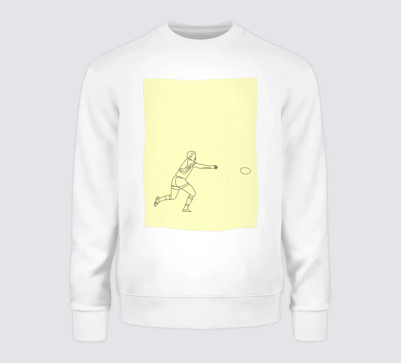 Giocatore di rugby Line Art minimalista felpa da Viv Line Art