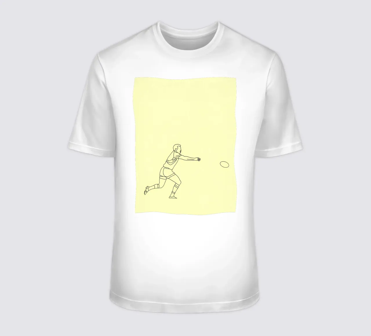 Rugby Player Minimalist Line Art t-shirt by Viv Line Art