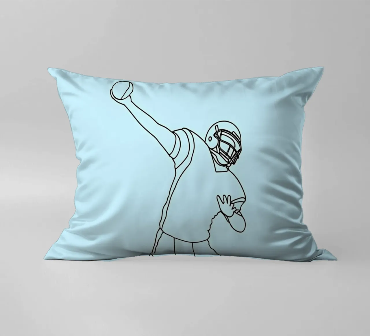 Giocatore di calcio - Line Art minimalista cuscino da Viv Line Art