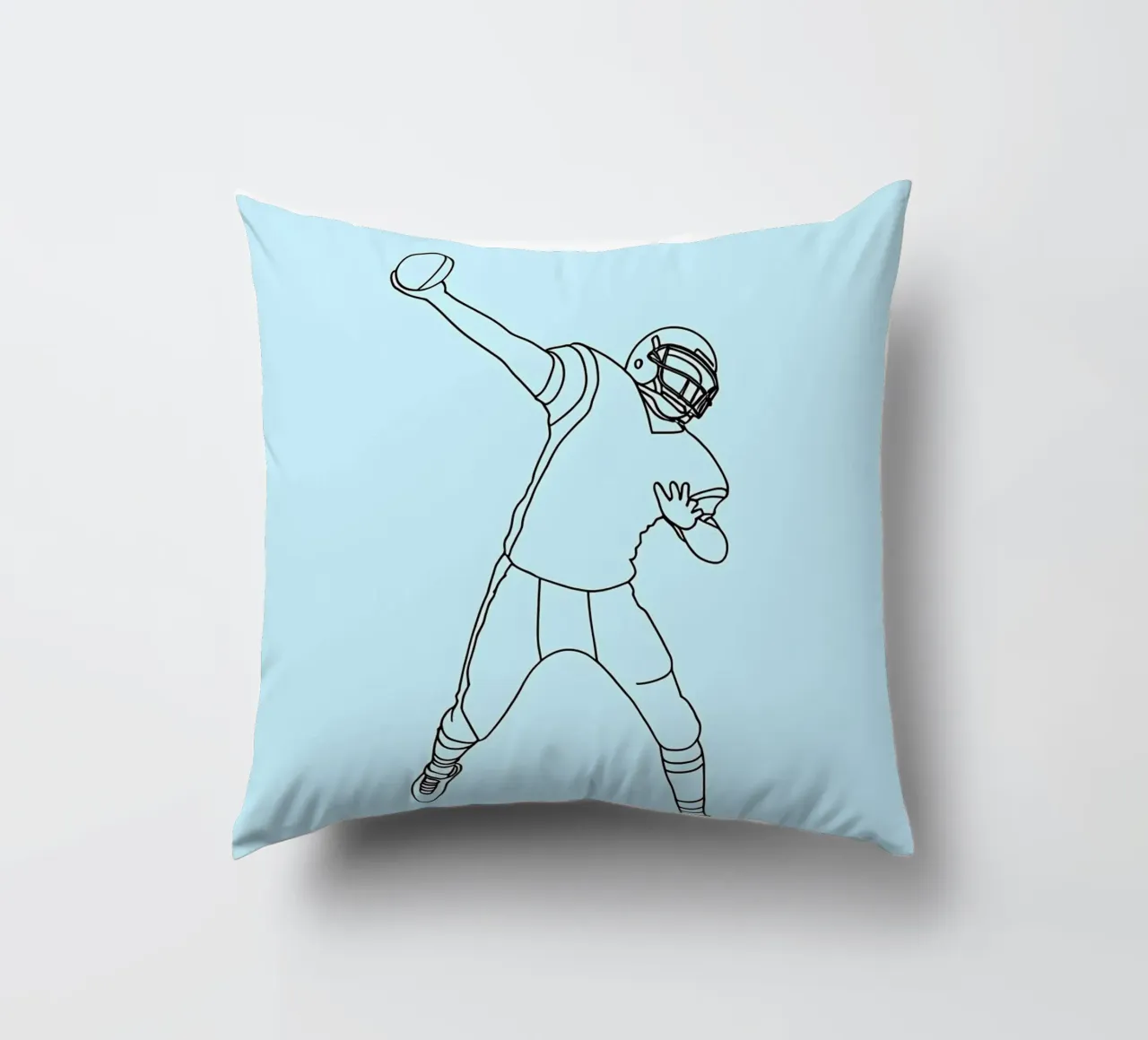 Giocatore di calcio - Line Art minimalista cuscino da Viv Line Art