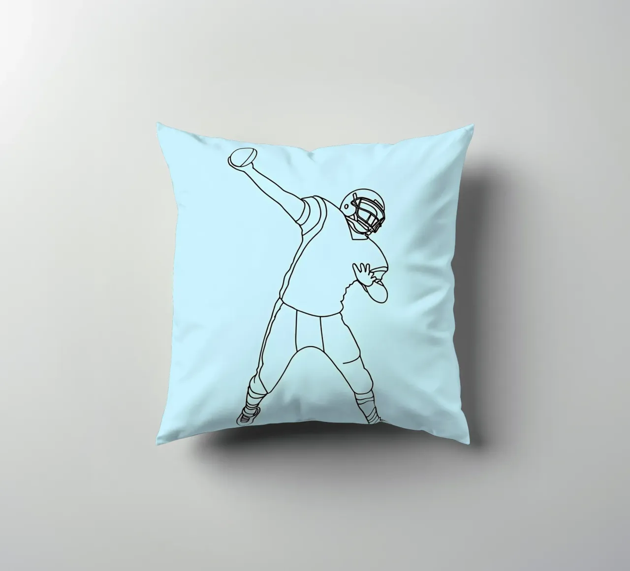 Giocatore di calcio - Line Art minimalista cuscino da Viv Line Art