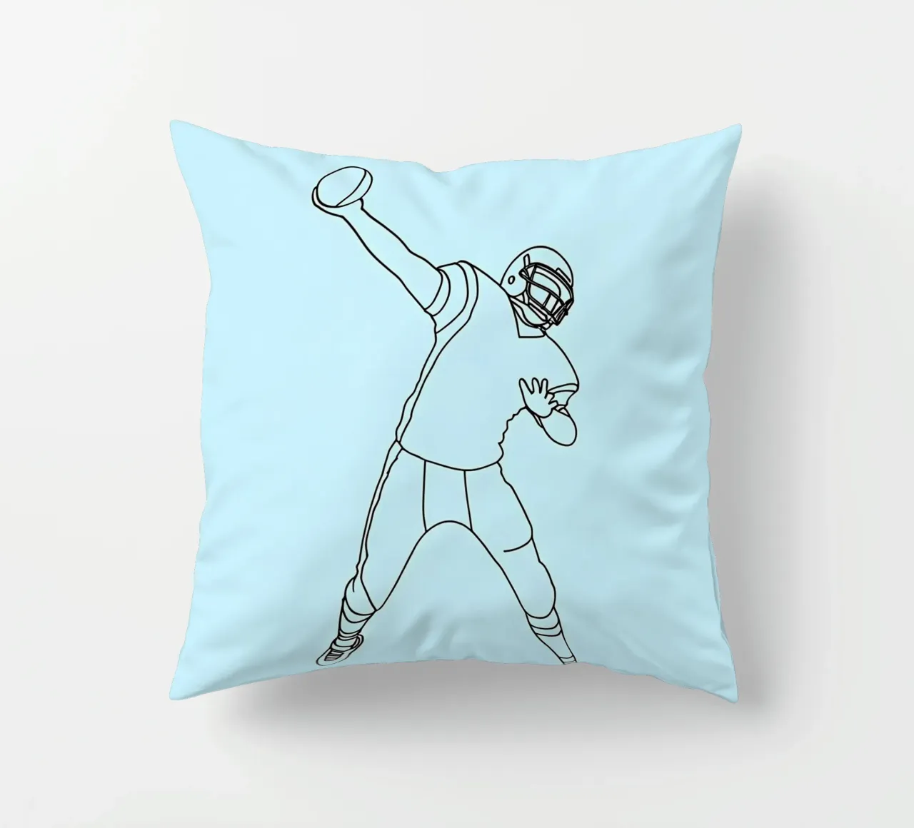Giocatore di calcio - Line Art minimalista cuscino da Viv Line Art