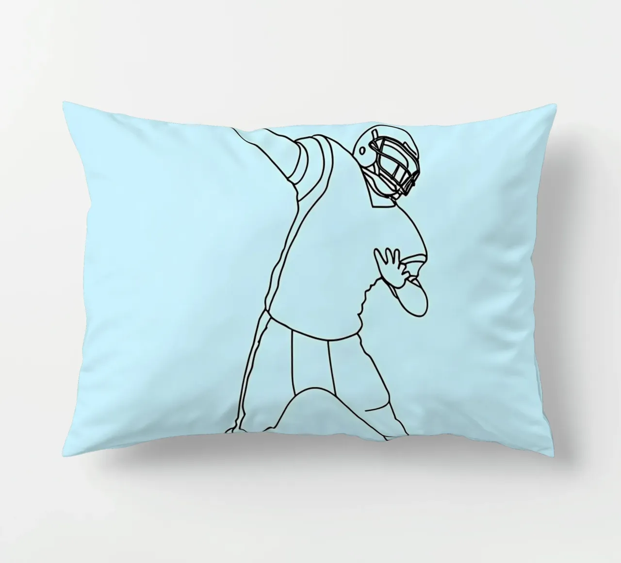 Giocatore di calcio - Line Art minimalista cuscino da Viv Line Art