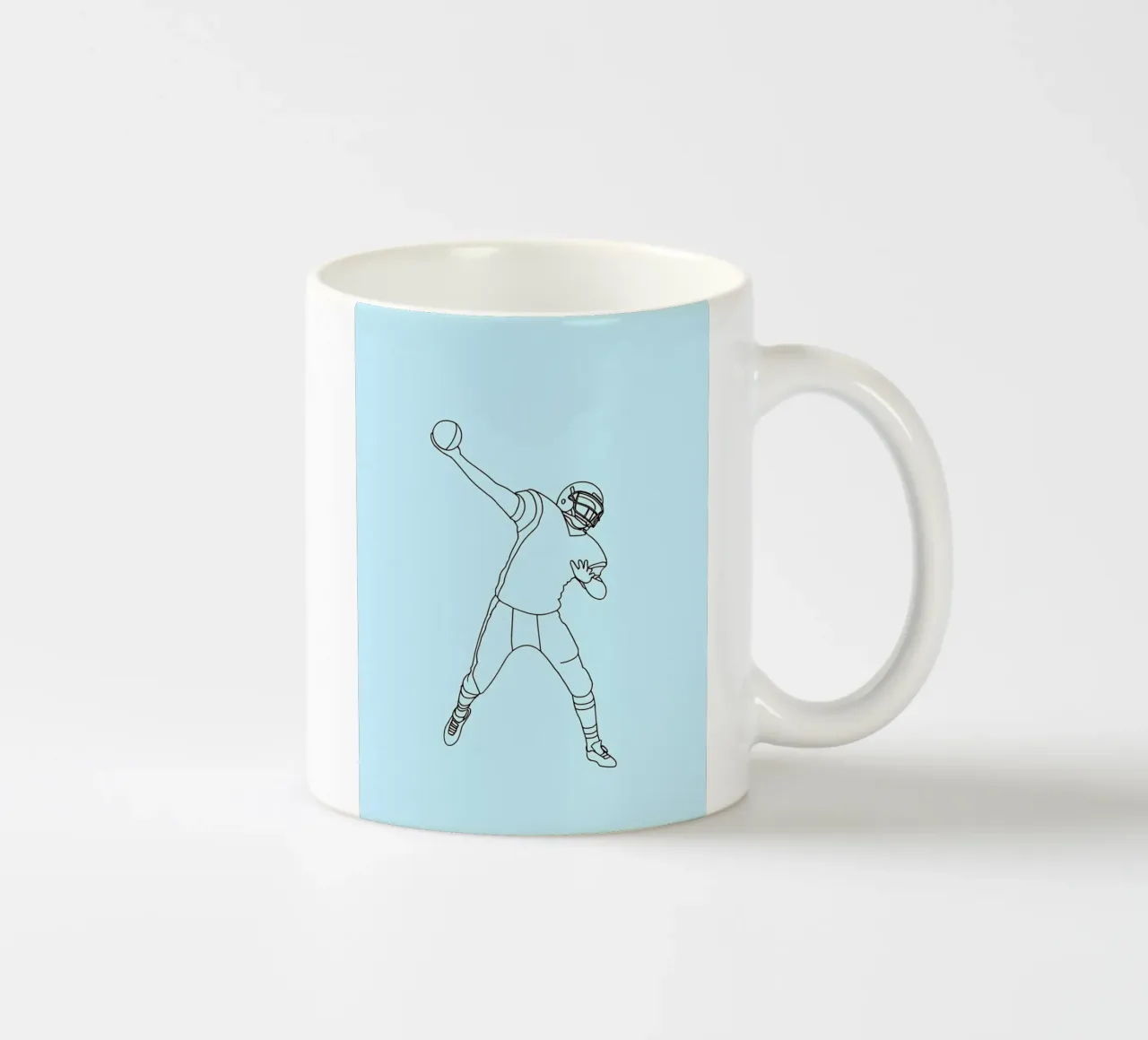 Giocatore di calcio - Line Art minimalista tazza in ceramica da Viv Line Art