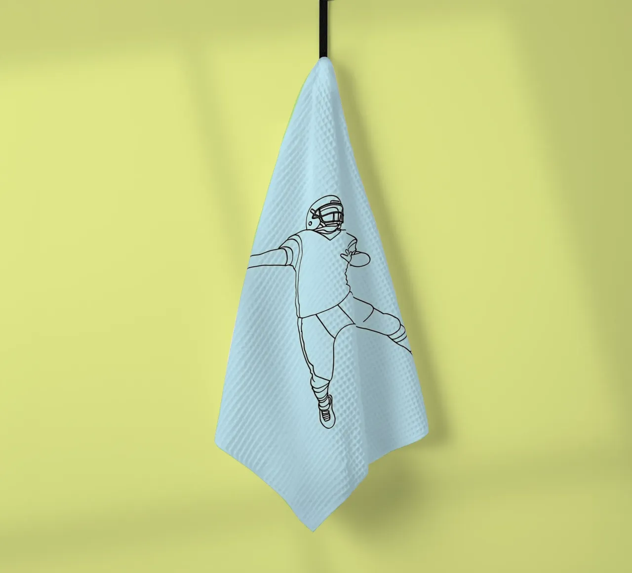Giocatore di calcio - Line Art minimalista canovaccio da cucina da Viv Line Art