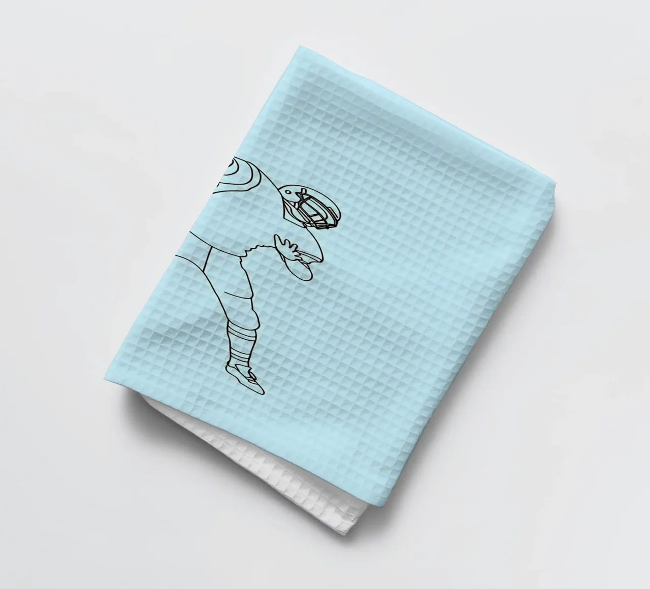 Giocatore di calcio - Line Art minimalista canovaccio da cucina da Viv Line Art