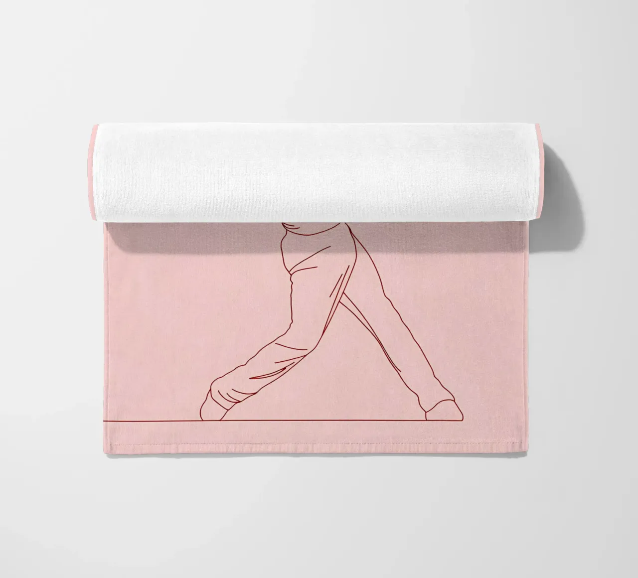 Baseball Player Minimalist Line Art beach towel by Viv Line Art