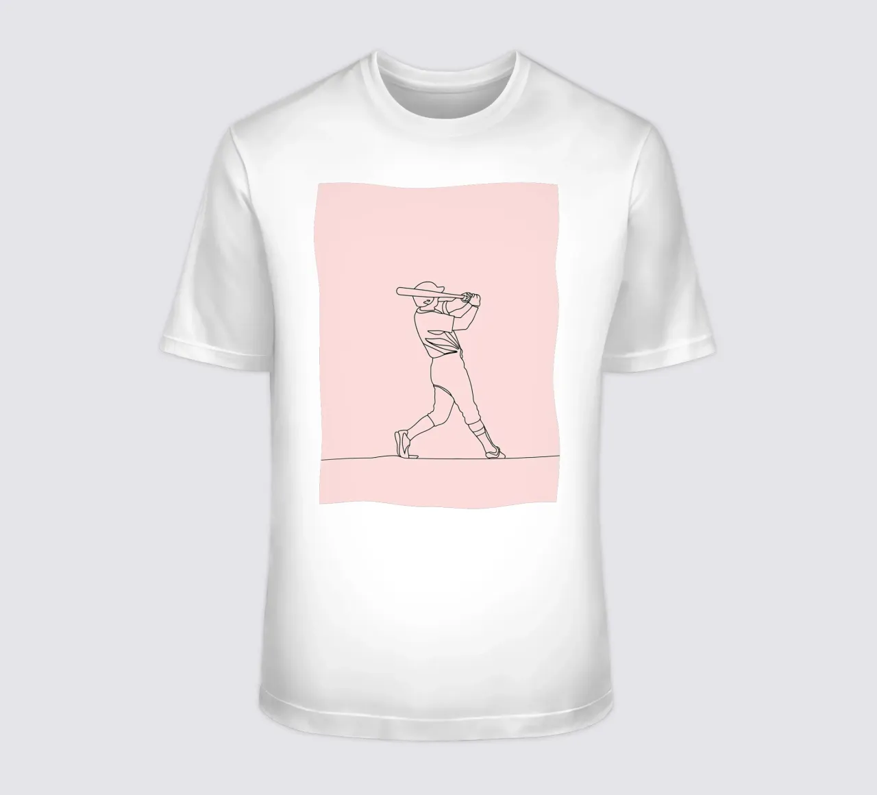 Baseball Player Minimalist Line Art 2 t-shirt by Viv Line Art