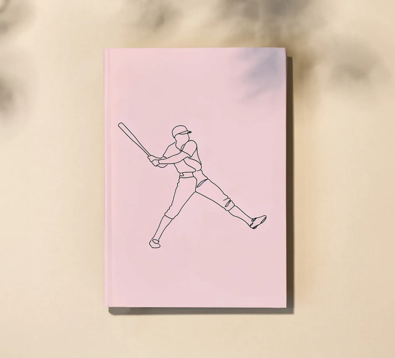 Baseball Player Minimalist Line Art 3 notebook by Viv Line Art